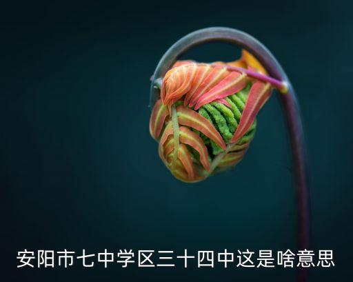 安阳市七中学区三十四中这是啥意思
