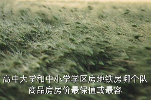 高中大学和中小学学区房地铁房哪个队商品房房价最保值或最容
