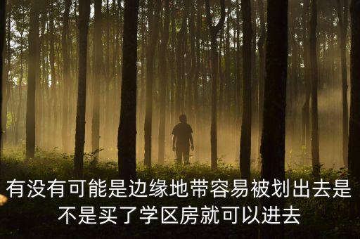 有没有可能是边缘地带容易被划出去是不是买了学区房就可以进去