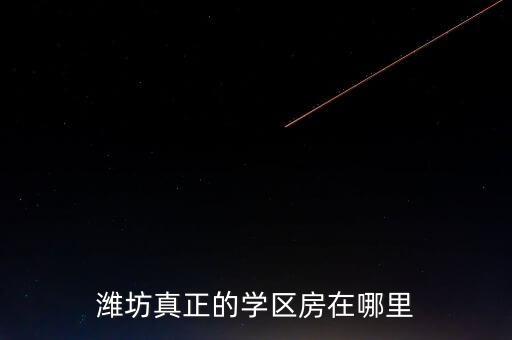 潍坊真正的学区房在哪里