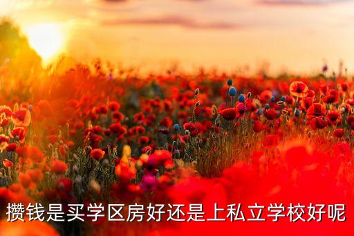 攒钱是买学区房好还是上私立学校好呢