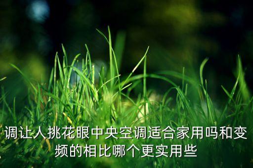调让人挑花眼中央空调适合家用吗和变频的相比哪个更实用些