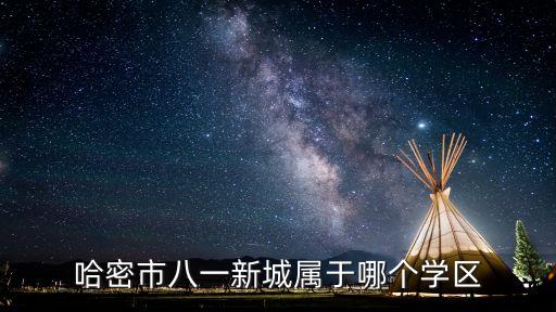 哈密市八一新城属于哪个学区