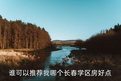 谁可以推荐我哪个长春学区房好点