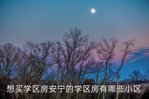 想买学区房安宁的学区房有哪些小区