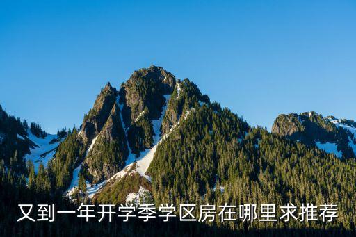 又到一年开学季学区房在哪里求推荐