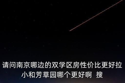 请问南京哪边的双学区房性价比更好拉小和芳草园哪个更好啊  搜