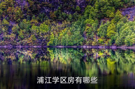 浦江学区房有哪些