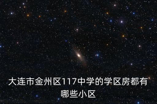 大连市金州区117中学的学区房都有哪些小区