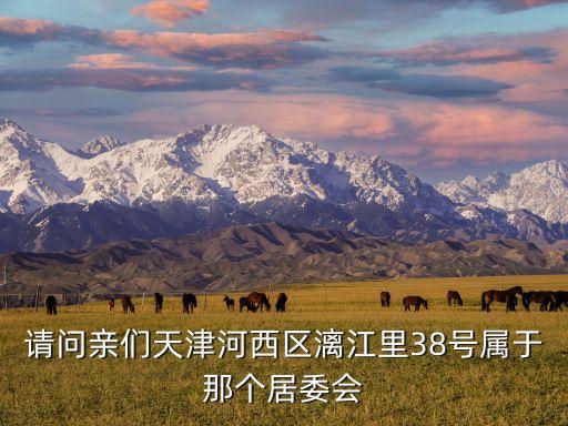 请问亲们天津河西区漓江里38号属于那个居委会
