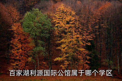 百家湖利源国际公馆属于哪个学区