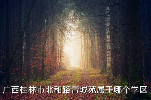 广西桂林市北和路青城苑属于哪个学区