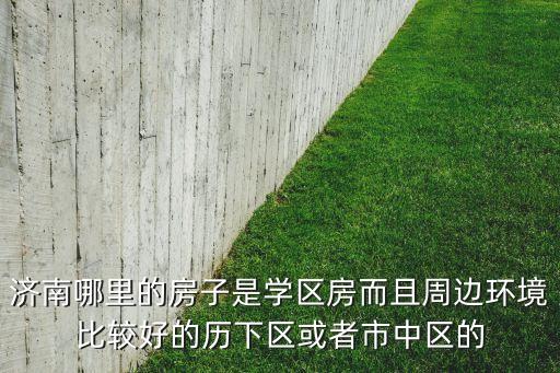 济南哪些房子是学区房，济南有哪些小区是学区房急谢谢