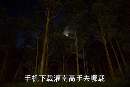 手机下载灌南高手去哪载