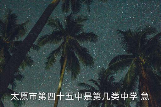 太原市第四十五中是第几类中学 急