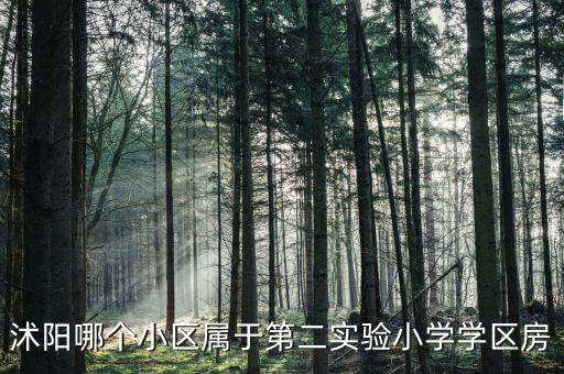 沭阳哪个小区属于第二实验小学学区房