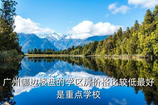 广州哪边楼盘的学区房价格比较低最好是重点学校
