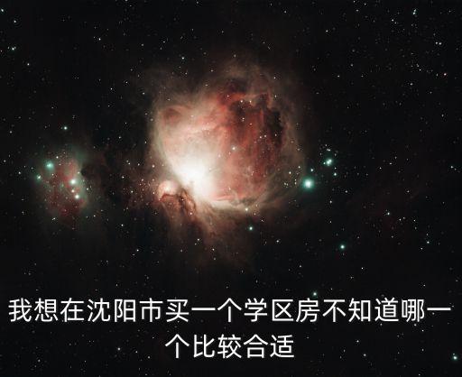 我想在沈阳市买一个学区房不知道哪一个比较合适