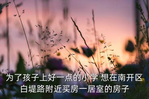 南开小学学区房哪个小区好，天津市南开小学学片房都有哪些不要南开中心小学的