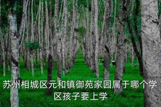 苏州相城区元和镇御苑家园属于哪个学区孩子要上学