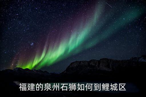 福建的泉州石狮如何到鲤城区