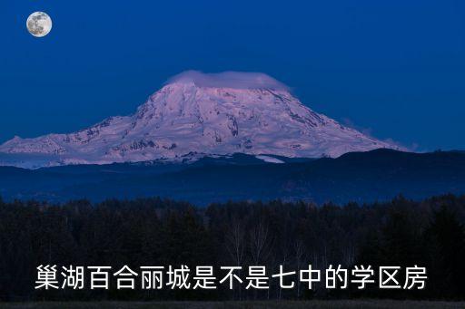 巢湖百合丽城是不是七中的学区房