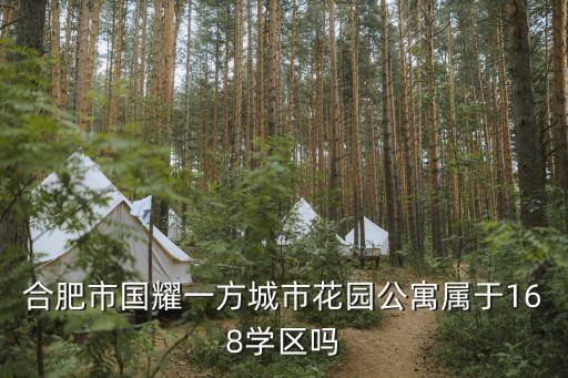 合肥市国耀一方城市花园公寓属于168学区吗