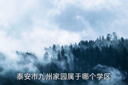 泰安市九州家园属于哪个学区