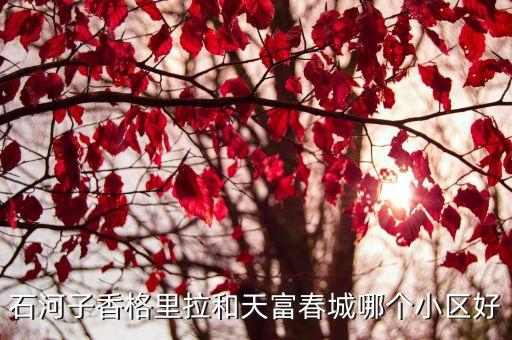石河子香格里拉和天富春城哪个小区好