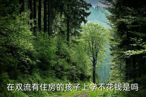 在双流有住房的孩子上学不花钱是吗