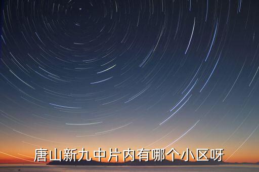 唐山9中学区房哪个小区，唐山新九中片内有哪个小区呀