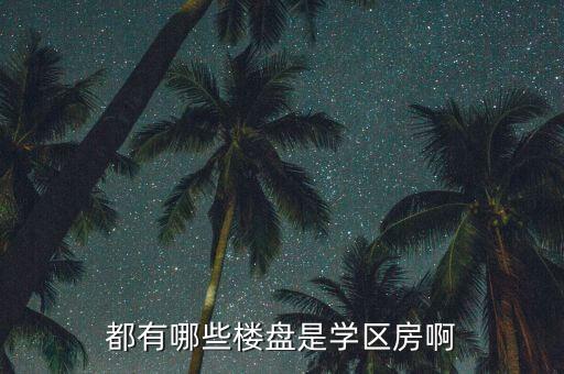 都有哪些楼盘是学区房啊