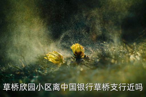草桥欣园小区离中国银行草桥支行近吗
