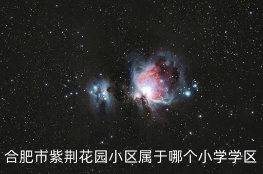 合肥市紫荆花园小区属于哪个小学学区
