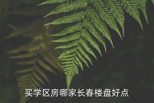 高层学区房哪个好卖点的，谁可以推荐我哪个长春学区房好点