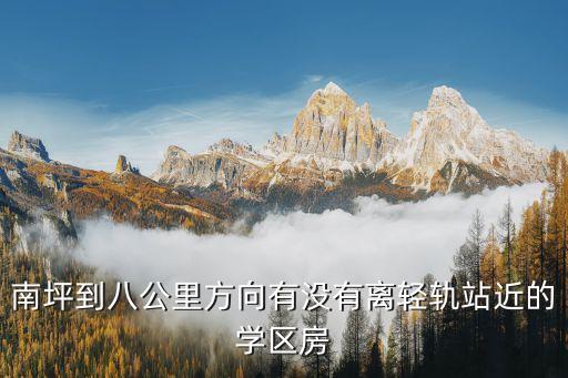 南坪到八公里方向有没有离轻轨站近的学区房
