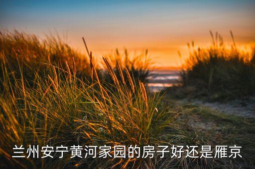 兰州安宁黄河家园的房子好还是雁京