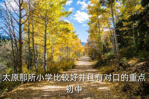 太原那所小学比较好并且有对口的重点初中