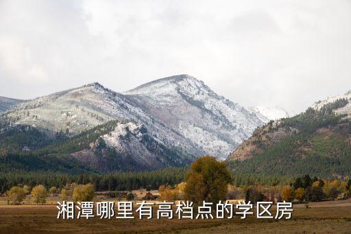 湘潭哪里有高档点的学区房