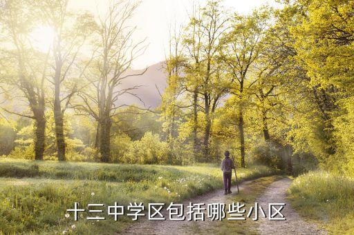 十三中学区包括哪些小区