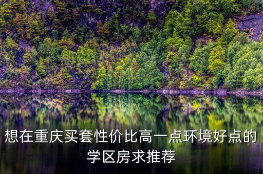 重庆朝天门哪个学区房好，想在重庆买套性价比高一点环境好点的学区房求推荐