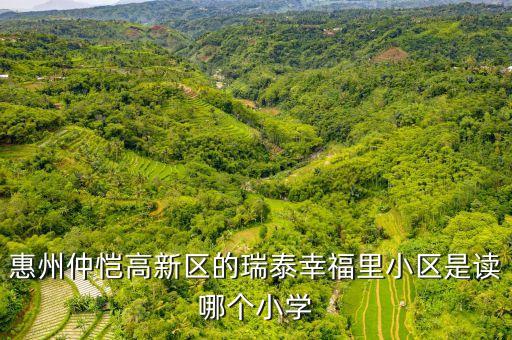 惠州仲恺高新区的瑞泰幸福里小区是读哪个小学