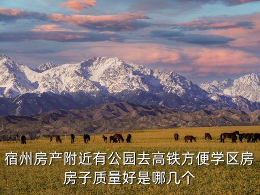 宿州房产附近有公园去高铁方便学区房房子质量好是哪几个