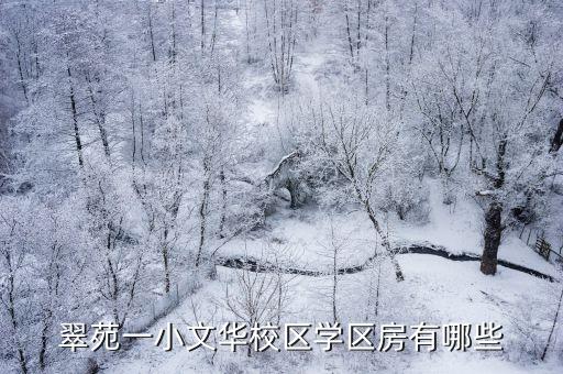 翠苑一小文华校区学区房有哪些