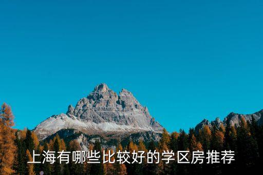 上海有哪些比较好的学区房推荐