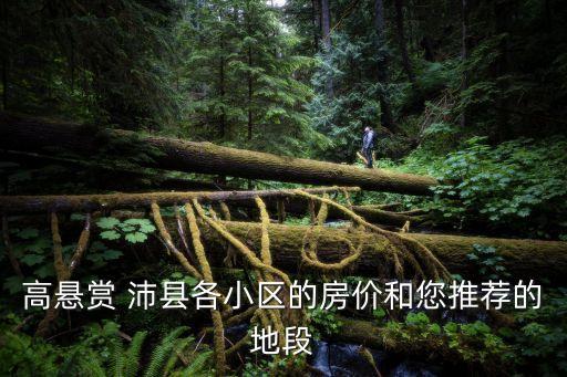 高悬赏 沛县各小区的房价和您推荐的地段