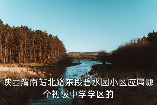陕西渭南站北路东段碧水园小区应属哪个初级中学学区的