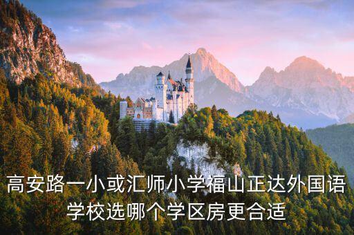 高安路一小或汇师小学福山正达外国语学校选哪个学区房更合适