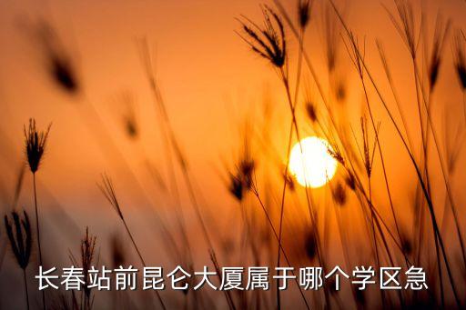 长春站前昆仑大厦属于哪个学区急