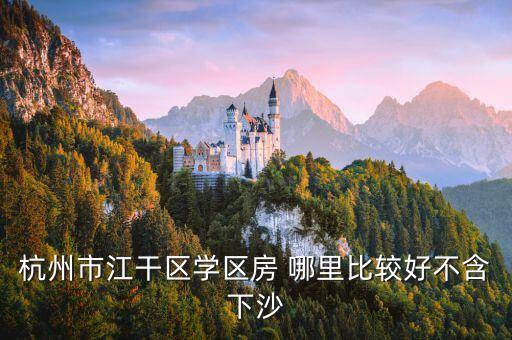 杭州市江干区学区房 哪里比较好不含下沙